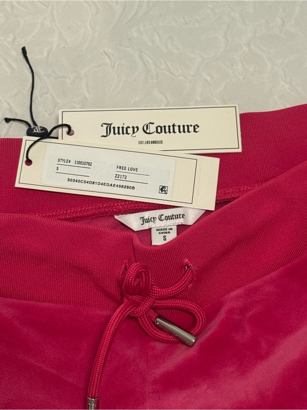 Juicy Couture Hot Pink Velour Rhinestone Logo Hoodie & Pants Set - Picture 4 of 4